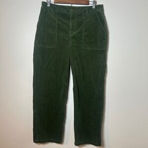 ON 34TH Women's Green Corduroy Utility Pants Size 8